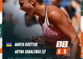 Aryna Sabalenka merge mai departe la Roland Garros după un meci plin de tensiune cu o sportivă din Ucraina