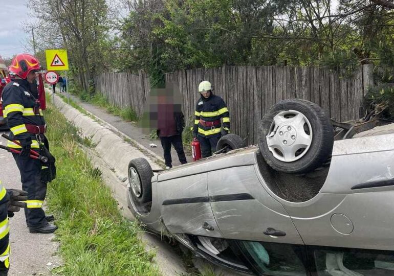 Trei accidente pe DN 73, în ultimele 24 de ore - O mașină a ars ca o torță, dar șoferul a reușit să iasă