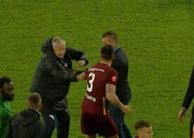 Scandal după CFR Cluj - Farul 1-2: Dan Petrescu a sărit la bătaie cu un oficial al echipei lui Gică Hagi <span style="color:#990000;">Video</span>
