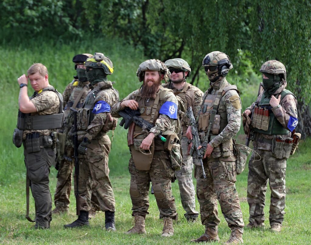 Russian Volunteer Corps briefing in Ukraine