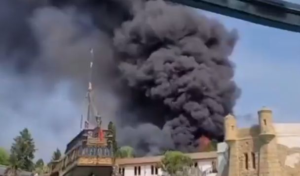 Incendiu de proporții la un parc de distracții din Germania (Video)