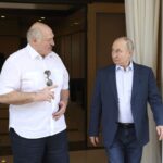 Lukașenko și Vladimir Putin