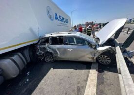Două accidente în lanț pe A1, în aceeași zonă, la distanță de câteva ore