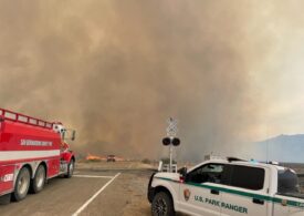 Un incendiu scăpat de sub control, cu flăcări de 6 metri, se extinde din California în Nevada (Video)