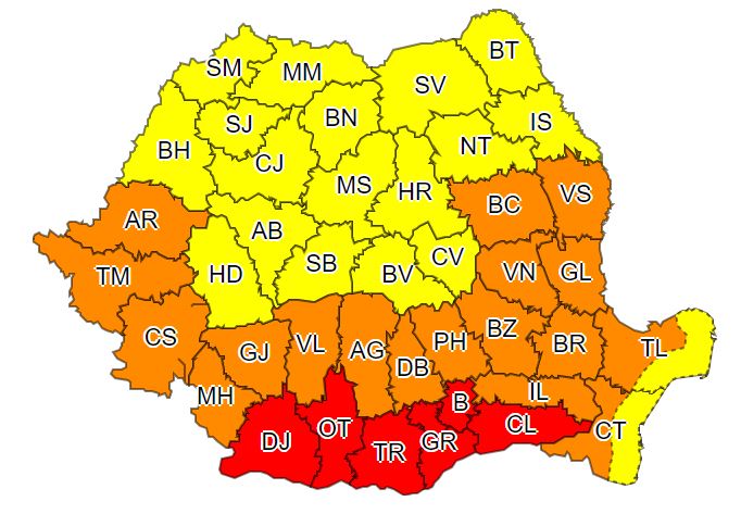 harta-canicula-Romania-25-iulie