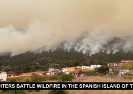 Zeci de mii de persoane evacuate din calea incendiului care mistuie Tenerife (Video)