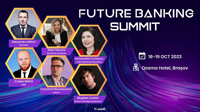 Future Banking Summit 2023, pe 18 și 19 octombrie, în spațiul Hotelului Qosmo