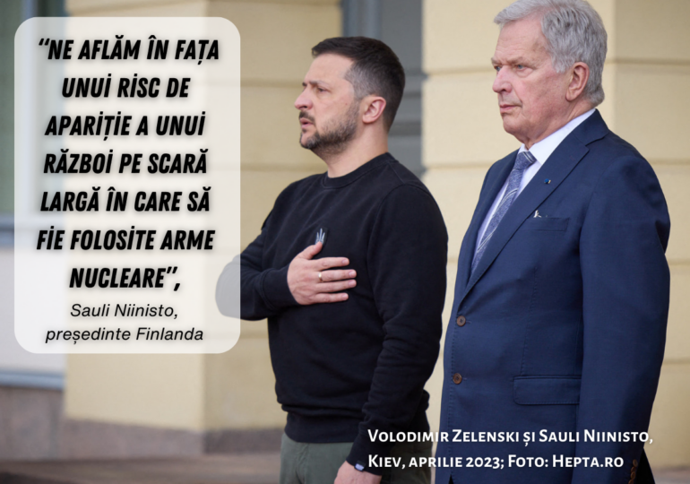 Președintele Finlandei, despre dronele căzute în România: Risc de apariție a unui război pe scară largă, urmat de un altul, enorm, în care să fie folosite armele nucleare