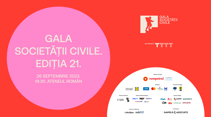 „Bine pentru mâine” urcă pe scena Ateneului Român - Festivitatea de premiere a Galei Societății Civile 2023, ediția XXI