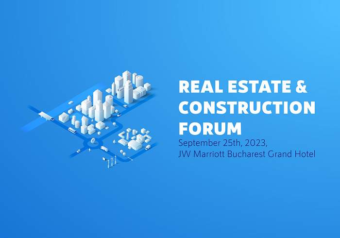 Real Estate & Construction Forum 2023: Importanți jucători din industrie dezbat, pe 25 septembrie, situația actuală a pieței imobiliare și perspectivele pentru 2024