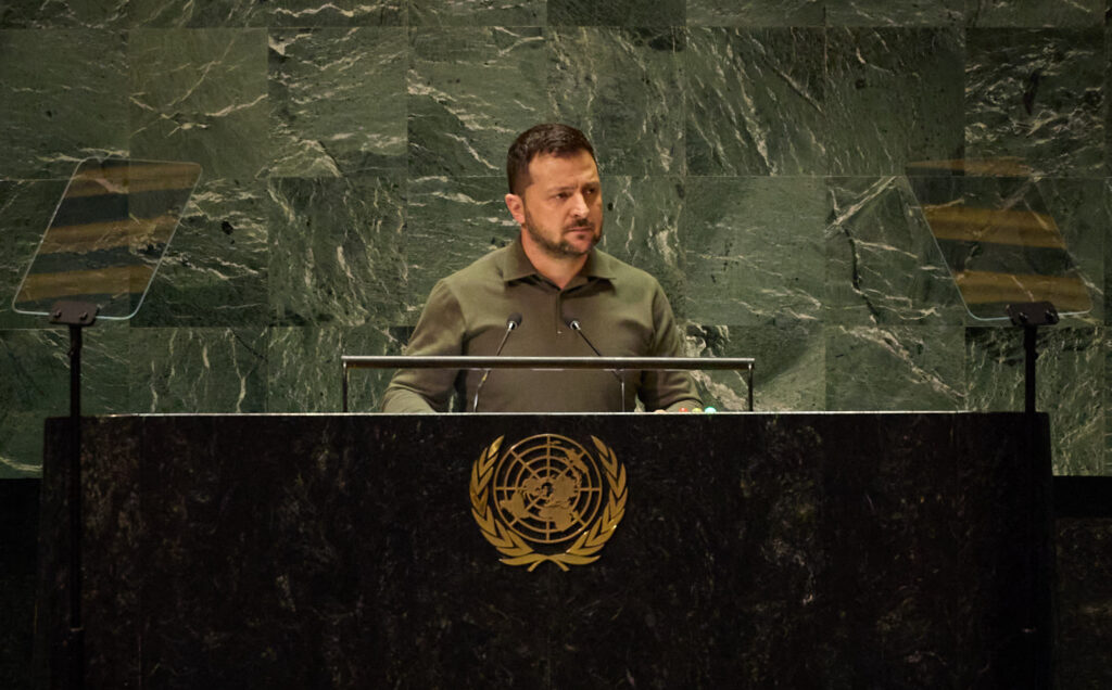 Zelensky Addresses The UN General Assembly - NYC