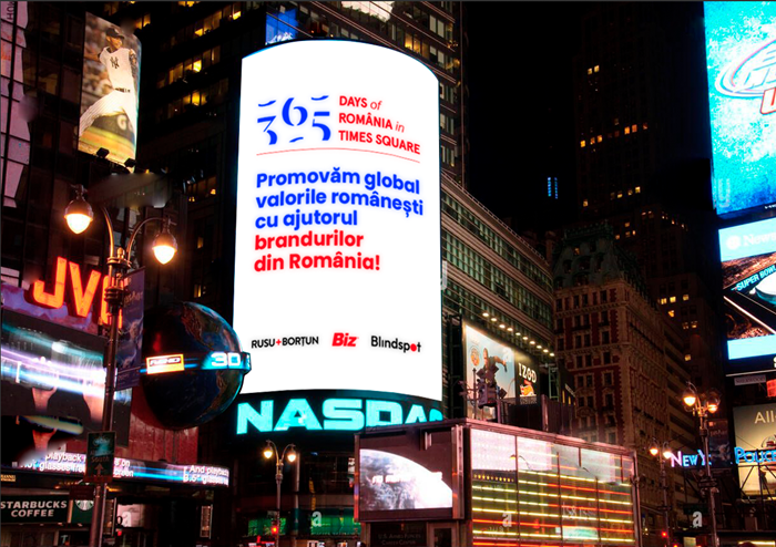 Brandurile și valorile românești vor invada Times Square timp de 365 de zile începând cu 1 Decembrie