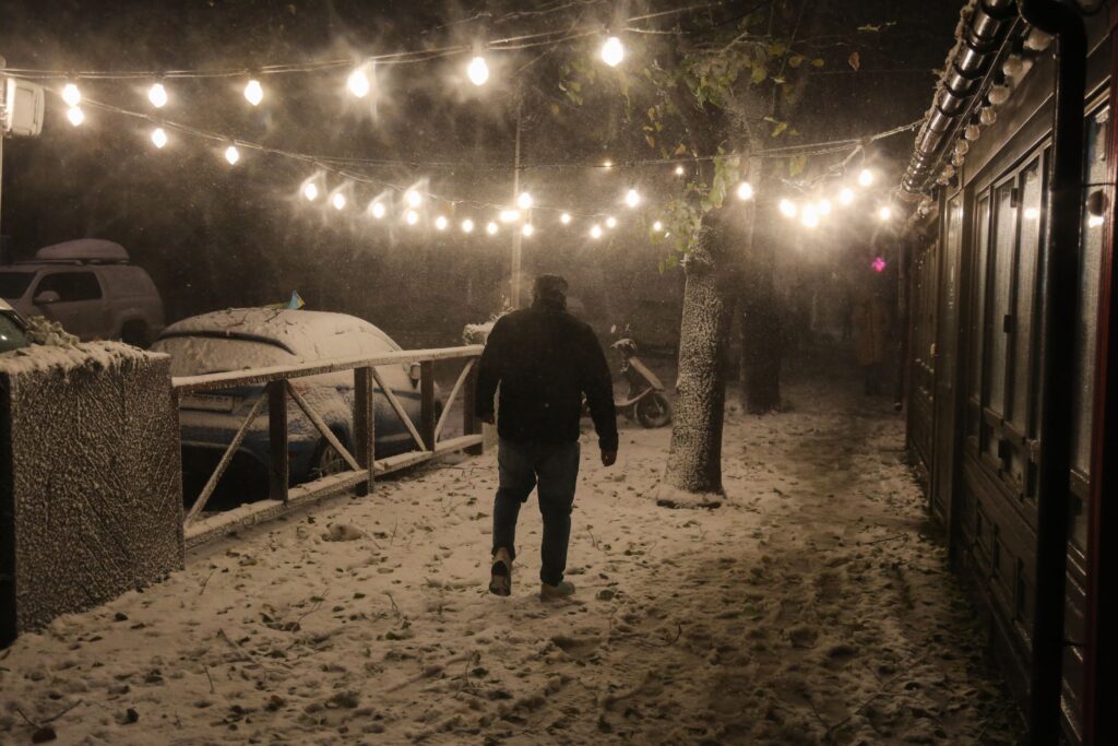 Heavy snowfall in Ukraine