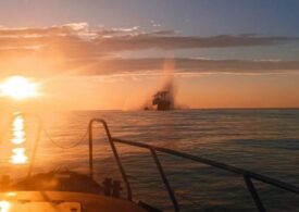 Explozie în Marea Neagră după ce o navă a lovit o mină