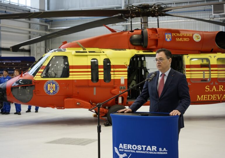 Un oraș din România are de azi primul centru din Europa pentru reparația și revizia elicopterelor S-70 Black Hawk