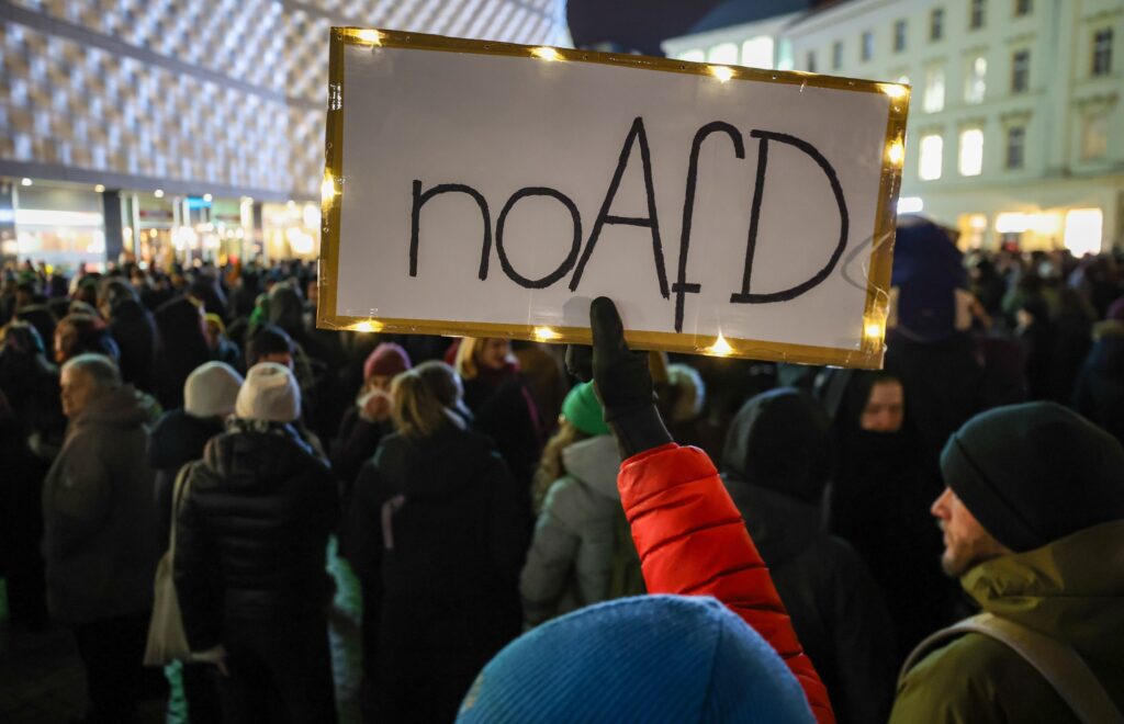 Demonstration against AfD in Leipzig