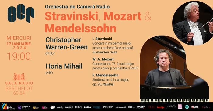 Stravinski/Mozart/Mendelssohn,sub bagheta dirijorului britanic Christopher Warren-Green
