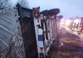 Accident grav în Timiș, pe drumul național care preia tot traficul de pe autostradă