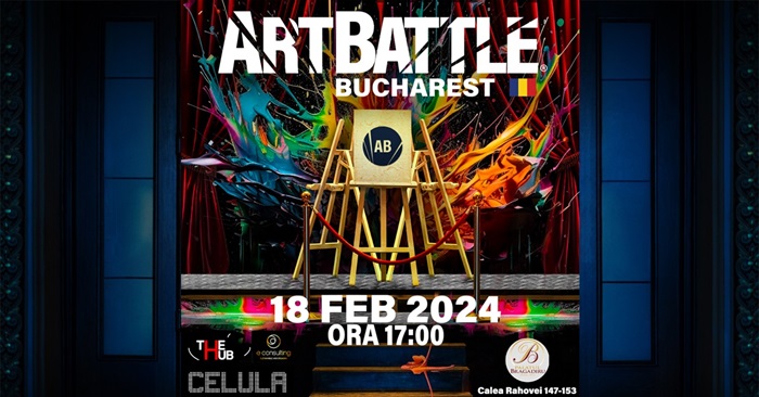 Competiția de pictură live Art Battle Bucharest, pe 18 februarie la Palatul Bragadiru