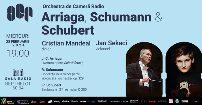 Câștigător al premiului I la Concursul „J. Brahms” - Austria: violoncelistul Jan Sekaci invitat la Sala Radio