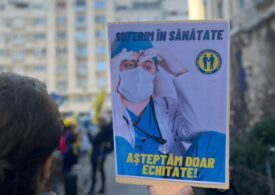 Protest la ministere al angajaților din Sănătate: Oferta Guvernului e insuficientă și lipsită de onestitate (Foto)