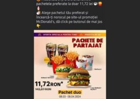 Alertă de fraudă cu false promoții McDonald's