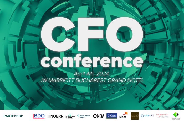 CFO Conference - Pe 4 aprilie afli cum reușește un CFO să depășească perioadele de instabilitate și să conducă organizația spre succes