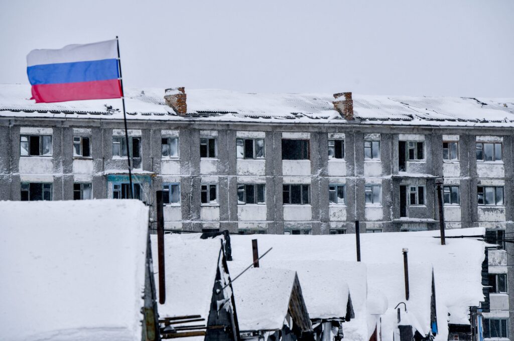 Russian's Severny town surrendered to snow and ice