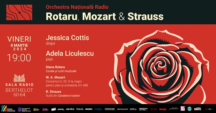 Concert de Ziua Femeii la Sala Radio: dirijoarea Jessica Cottis și pianista Adela Liculescu