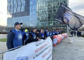 Protest al sindicaliștilor de la Poștă, la congresul PPE de la Romexpo (Galerie foto)