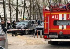 Tentativă de asasinat la Moscova: Momentul în care explodează mașina unui dezertor ucrainean (Video)