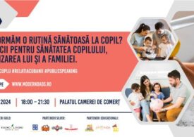 Conferința “Modern Family Chalenges”: Cum formăm o rutină sănătoasă la copil? Beneficii pentru sănătatea copilului, organizarea lui și a familiei