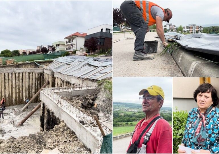 Un complex nou din Cluj, construit pe teren agricol, e aproape să o ia la vale. Lângă, a început ridicarea unui bloc