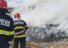 Incendiu la groapa de gunoi din Galați. Sunt degajări mari de fum, a fost emis mesaj RO-Alert (Foto & Video)