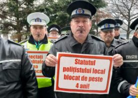 Protest al polițiștilor locali, în fața Guvernului: Vor spor de 75% pentru weekend și sărbători