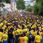 Parada impresionantă a fanilor români către stadionul din Koln (Galerie foto)