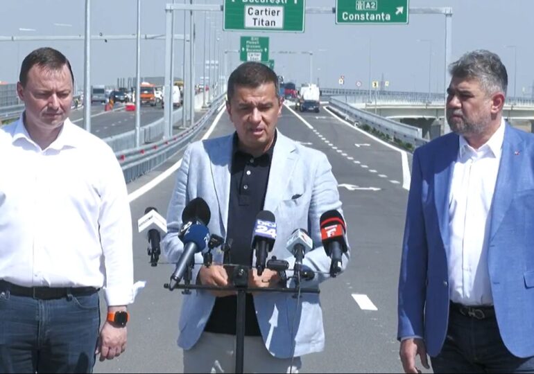 Ciolacu și Grindeanu au inaugurat 10 km din Autostrada A0. De miercuri se va putea și circula (Video)