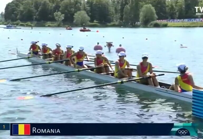 Jocurile Olimpice 2024: România câștigă autoritar cursa de 8+1 și se califică în finală, la canotaj