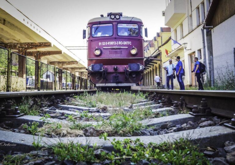 A freight train and a passenger train ended up on the same track and stopped in front of each other