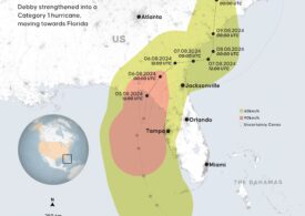 Uraganul Debby a ucis cel puțin șase persoane și a adus la țărm cocaină de un milion de dolari