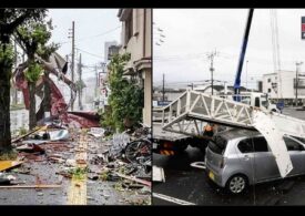 Un taifun extrem de puternic face victime în Japonia: Vânt de 200 km/h, zboruri anulate, Toyota și Nissan își suspendă activitatea (Foto&Video)