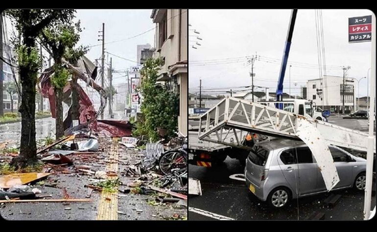 Un taifun extrem de puternic face victime în Japonia: Vânt de 200 km/h, zboruri anulate, Toyota și Nissan își suspendă activitatea (Foto&Video)