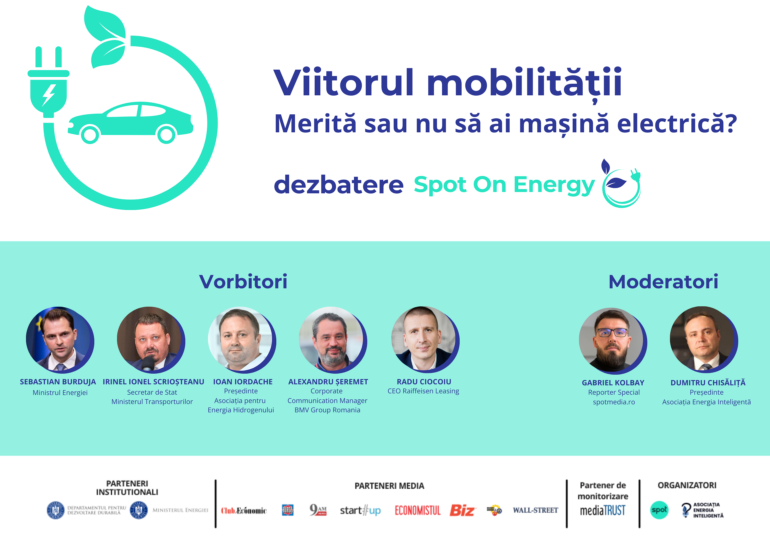 Concluziile celei de-a treia dezbateri „Spot On Energy”. Viitorul mobilității electrice în România, extinderea infrastructurii de încărcare, susținerea prin programe guvernamentale și tranziția către vehicule pe hidrogen