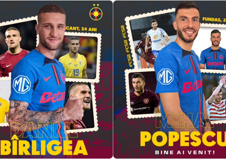 Mihai Popescu și Daniel Bîrligea, oficial la FCSB: Nana Antwi, cedat la Hermannstadt