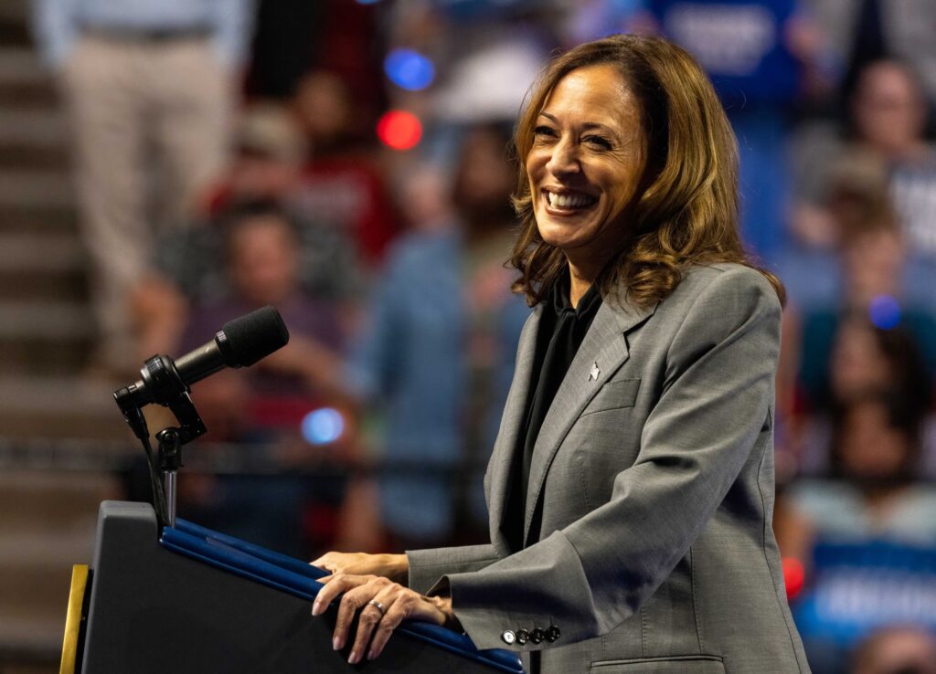 US Vice President Harris Campaign Rally in Madison