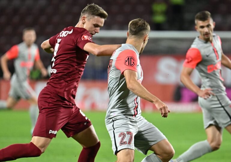 Superliga: Remiză cu multe ocazii între FCSB și CFR Cluj. Roș-albaștrii au debutat un puști de 16 ani