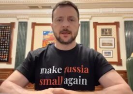 Zelenski a făcut vâlvă purtând un tricou pe care scria ”Să facem Rusia mică din nou” - Reacția Kremlinului (Video)