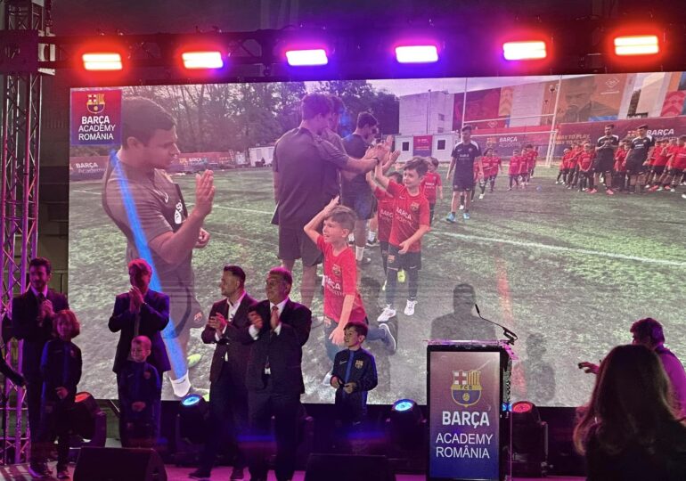 Joan Laporta a inaugurat academia FC Barcelona în București