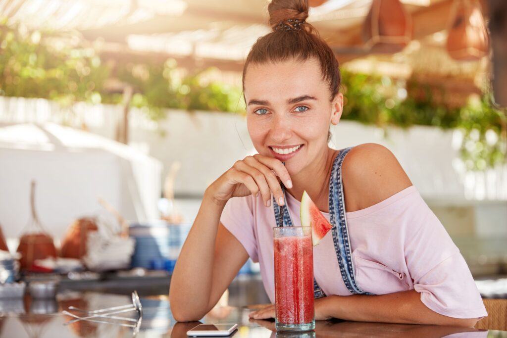 positive-adorable-woman-with-attractive-look-has-d