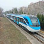 Primul tren electric chinezesc de mare viteză care va circula prin România a fost surprins în gara Predeal